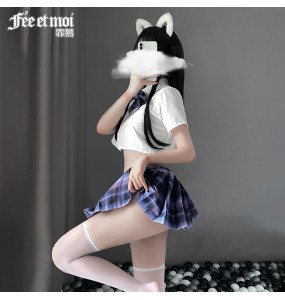 FEE ET MOI Japanese Style JK Uniform Suit (Blue - White)